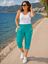 Picture of STRETCH CROPPED TROUSERS WITH ELASTIC WAIST